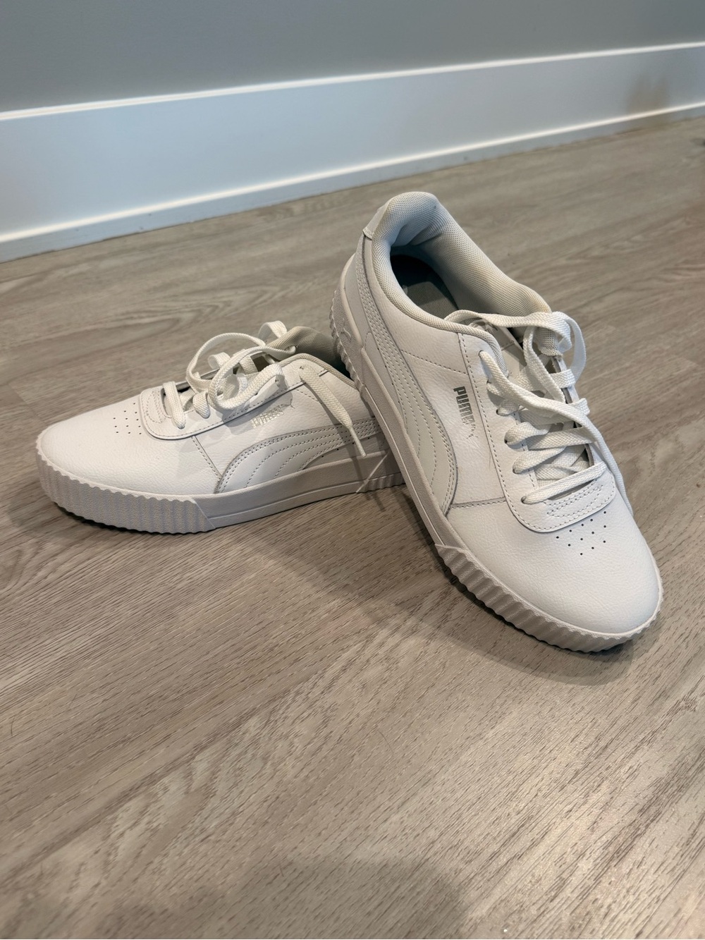 Puma Women’s White Low-Top Lace-Up Sneakers